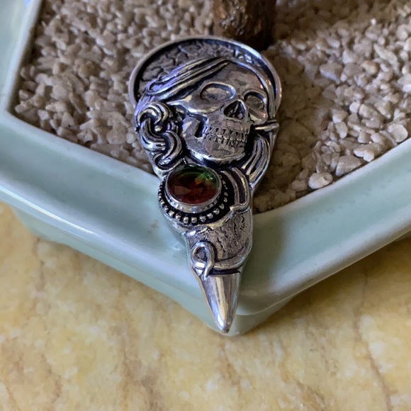 Vintage 925 skills turmaline pendent - Picture 6 of 6